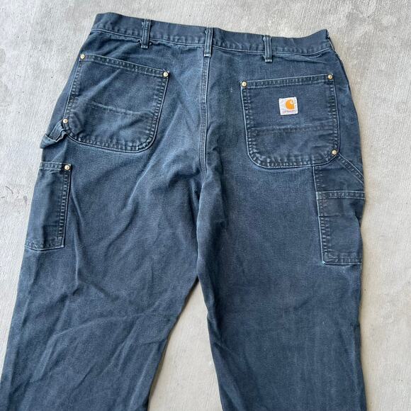 Vintage Y2K Carhartt black double knee work wear carpenter pants - Picture 5 of 6